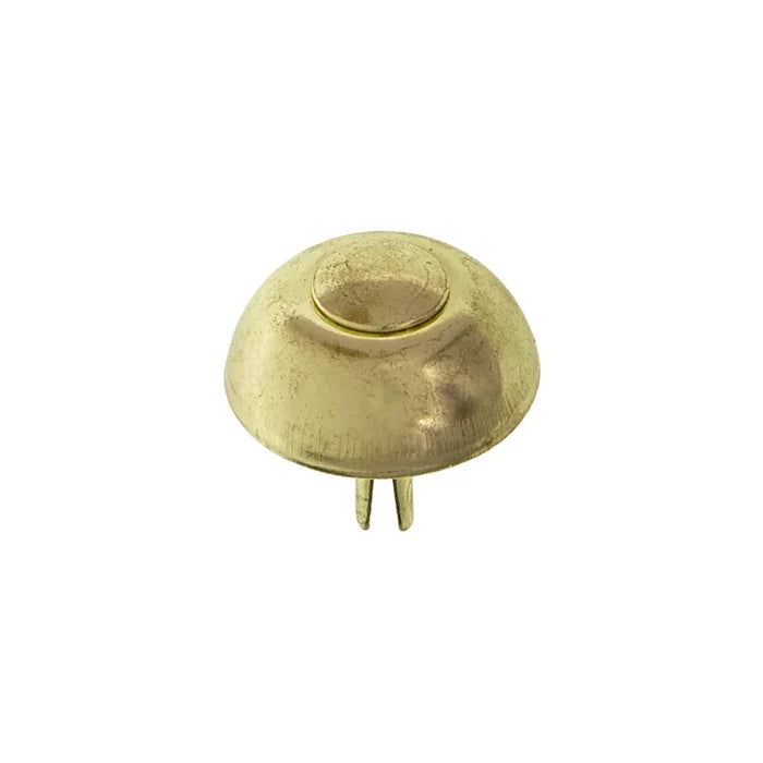 20mm Brass, 13mm Round Handbag Bottom Stud, Steel, 10-pack