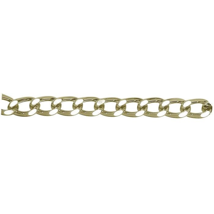 2.59mm Gold, .5oz Curb Purse Chain, Steel