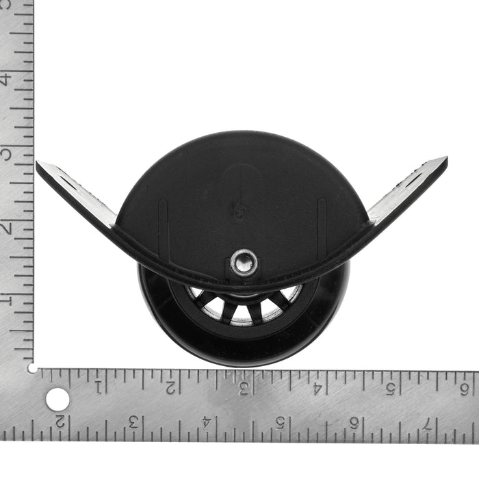 Ohio Travel Bag Wheels & Feet 3" Black, Inline Skate Wheel w/ Housing, Plastic, #L-2139 L-2139