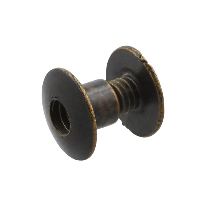 Ohio Travel Bag 3/16" Antique Brass, Chicago Screw, Solid Brass, #L-156-3-16-ANTB L-156-3-16-ANTB