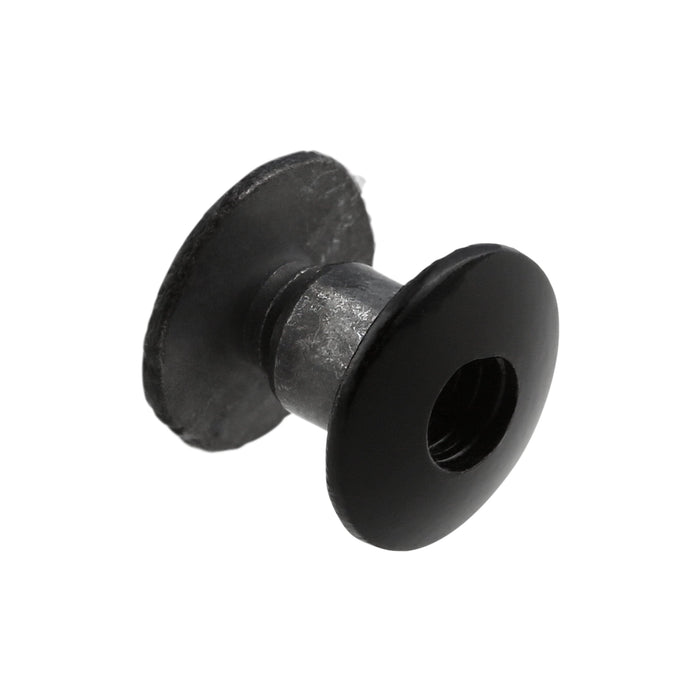 Ohio Travel Bag 3/16" Glossy Black, Open Hole Chicago Screw, Solid Brass, #L-156-3-16BLK L-156-3-16BLK