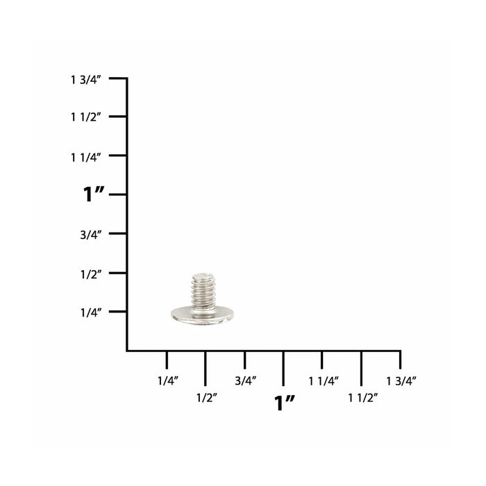 3/16" Nickel, Screw Only, Solid Brass PK10