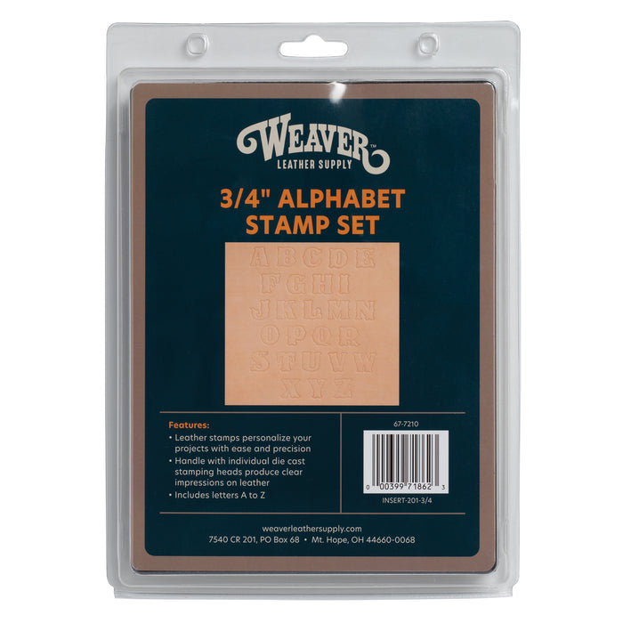 3/4" Alphabet Stamping Set