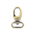 3/4" Antique Brass, Lever Swivel Snap Hook, Zinc Alloy-PK4