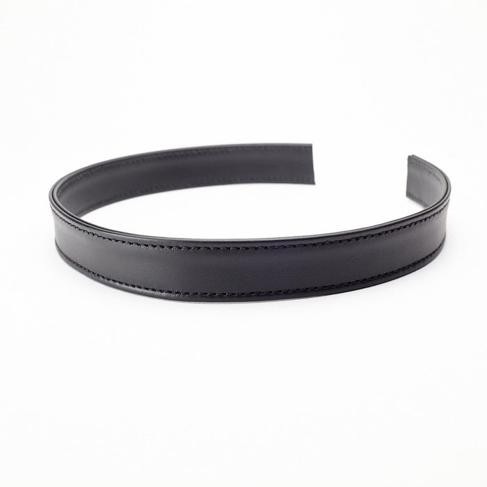 Ohio Travel Bag Strapping 3/4" Black, Flat Leather Strapping, Leather, #CALF-3-4-BLK CALF-3-4-BLK