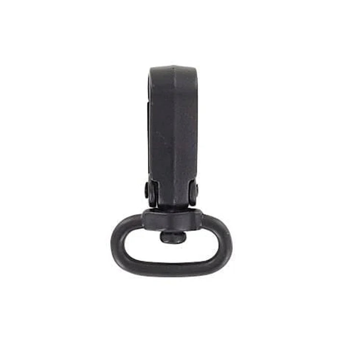 3/4" Matte Black, Lever Swivel Snap Hook, Plastic, 4-Pack