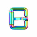 Ohio Travel Bag 3/4" Rainbow, Imitation Roller Heel Bar Buckle, Zinc Alloy, #C-51-3-4-IR C-51-3-4-IR
