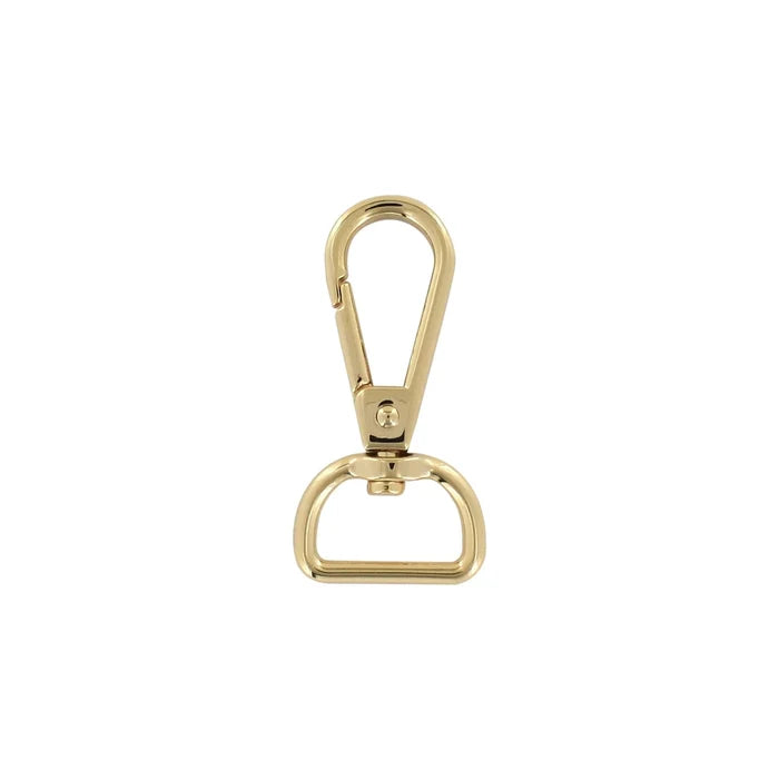 3/4" Shiny Lt Gold, Tear Drop Lever Swivel Snap, Zinc Alloy