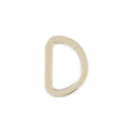 3/4" Shiny Nickel, Flat Cast Solid D Ring, Zinc Alloy-PK5