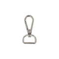 3/4" Shiny Nickel, Tear Drop Lever Swivel Snap, Zinc Alloy-PK5