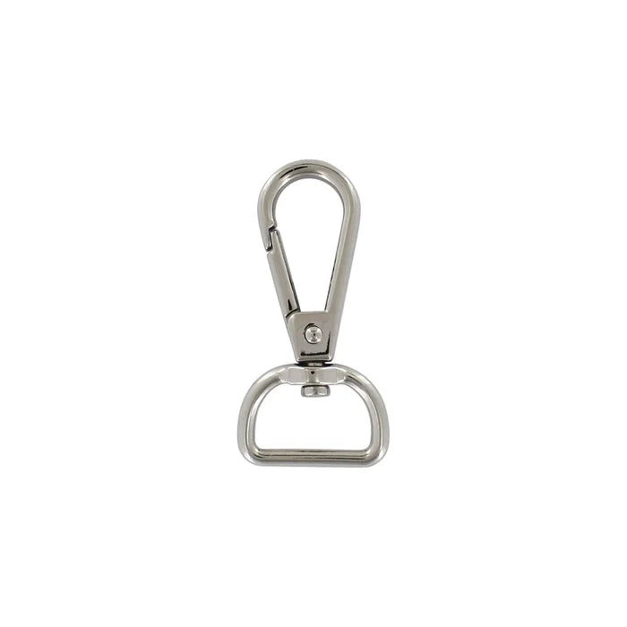 3/4" Shiny Nickel, Tear Drop Lever Swivel Snap, Zinc Alloy-PK5