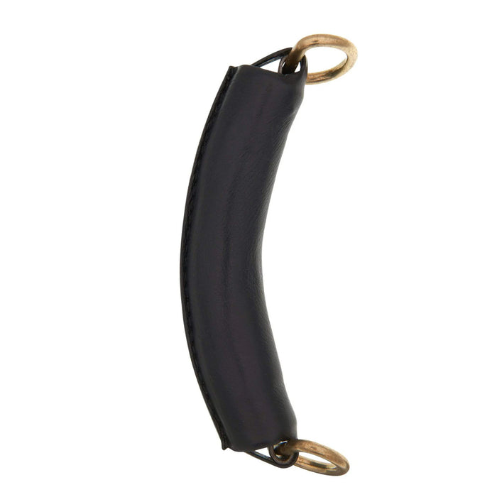 5" Black, Handle with Gold Hardware, Leather