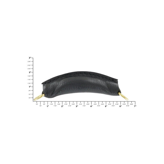 5" Black, Handle with Gold Hardware, Leather