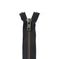 Ohio Travel Bag Zippers 24" Black w/Antique Brass, Bomber Jacket, #5 Metal, #6BJ-24-BLK-ANT 6BJ-24-BLK-ANT