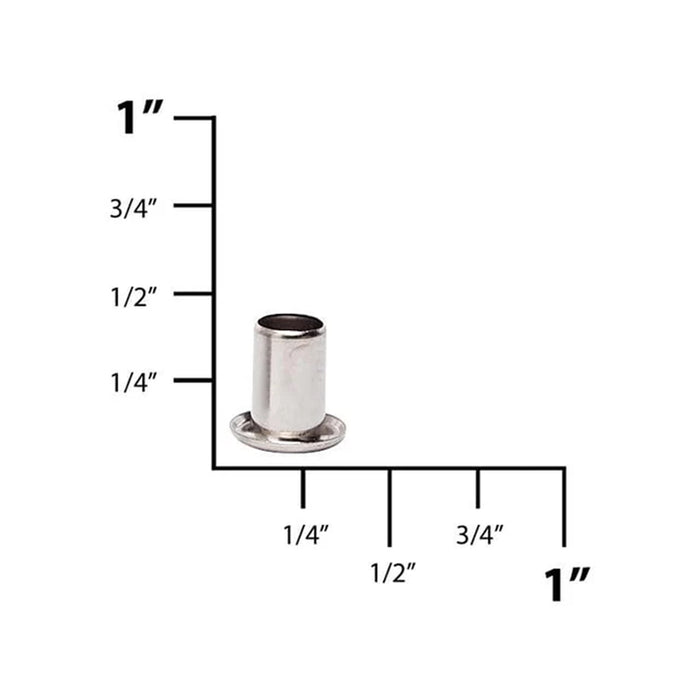 5.4mm Nickel, Eyelet, Solid Brass- 12 pk