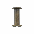 Ohio Travel Bag 5/8" Antique Brass, Chicago Screw, Solid Brass, #L-156-5-8-ANTB L-156-5-8-ANTB
