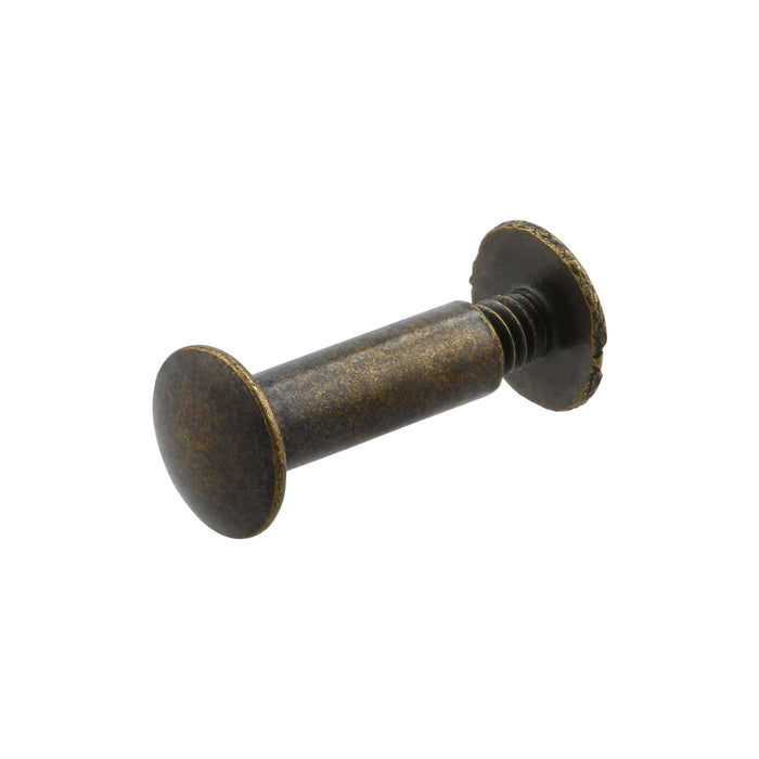 Ohio Travel Bag 5/8" Antique Brass, Chicago Screw, Solid Brass, #L-156-5-8-ANTB L-156-5-8-ANTB