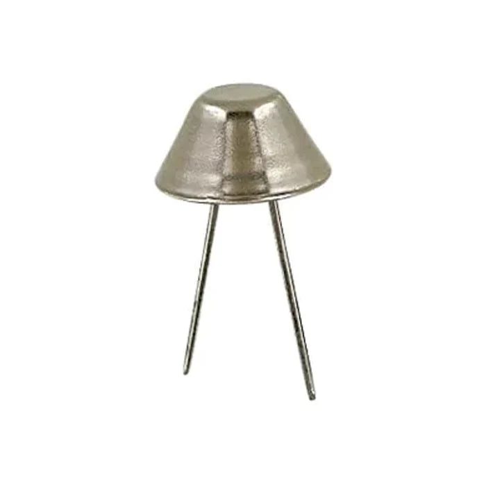 5/8" Black/Nickel, Cone Handbag Bottom Stud Prong, Zinc Alloy-PK10