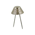 5/8" Black/Nickel, Cone Handbag Bottom Stud Prong, Zinc Alloy-PK10