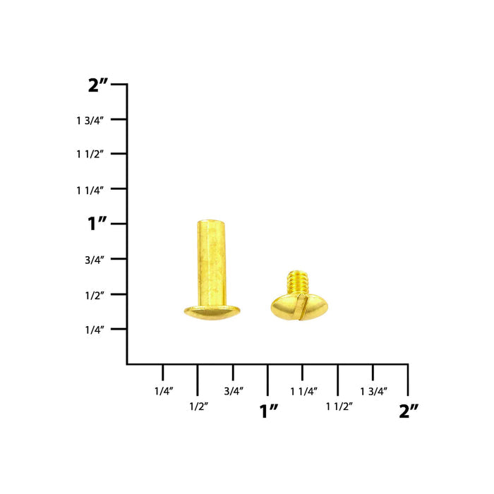 5/8" Brass, Chicago Screw, Solid Brass PK10