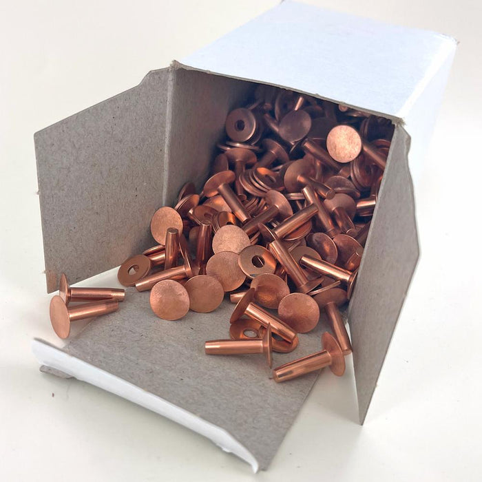 Ohio Travel Bag Fasteners 5/8" Copper, Rivet with Burr, Copper, #L-307-10-A L-307-10-A