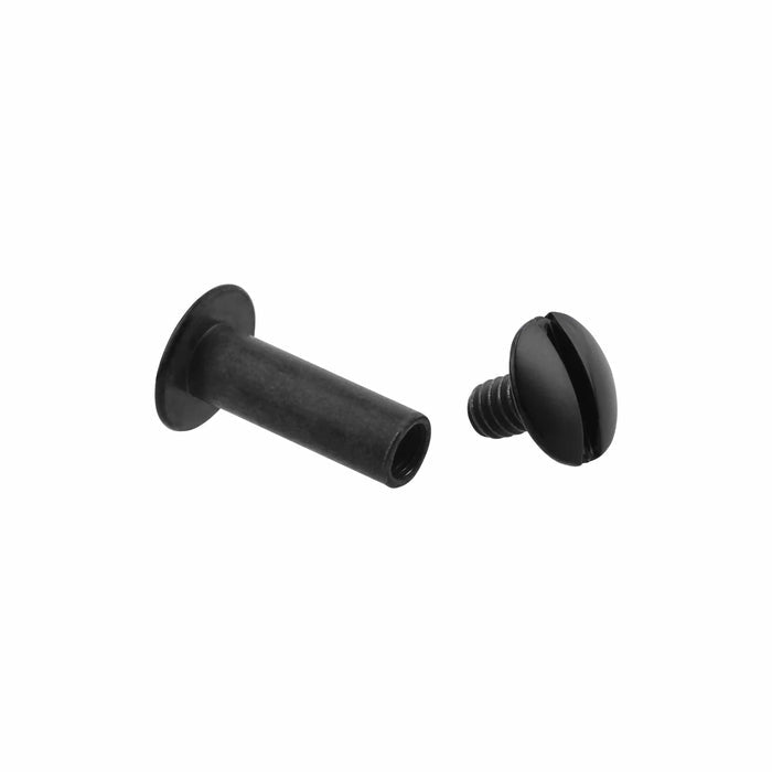 Ohio Travel Bag 5/8" Black, Chicago Screw, Solid Brass, #L-156-5-8-BLK L-156-5-8-BLK