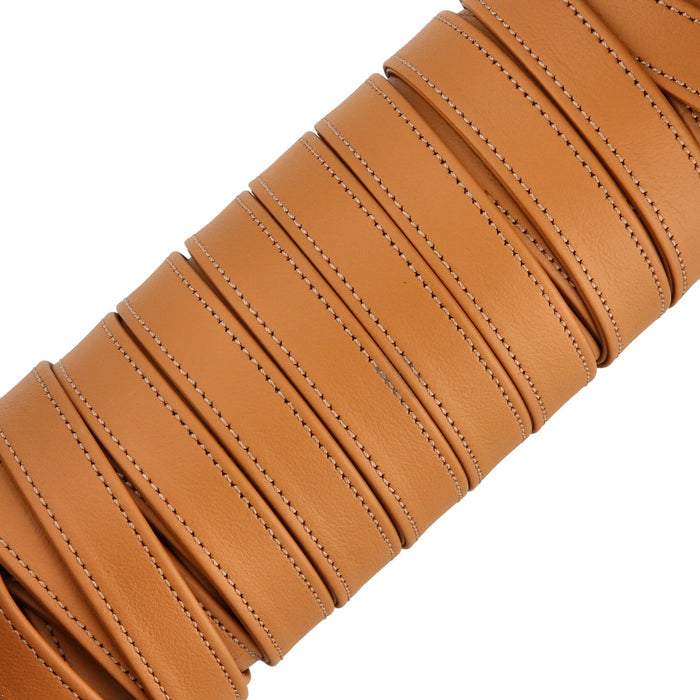Ohio Travel Bag Strapping 5/8" Light Brown, Leather Strapping, Leather, #CALF-5-8-LTBRO CALF-5-8-LTBRO