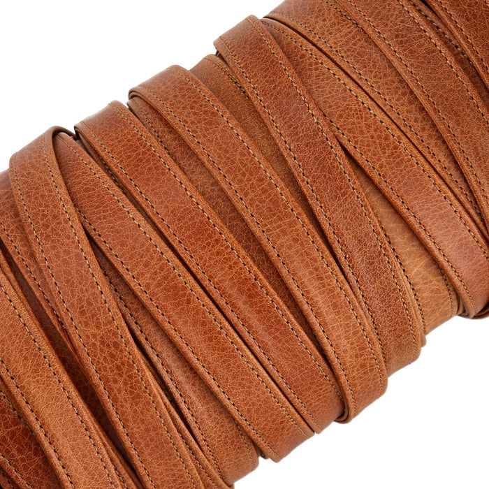 Ohio Travel Bag Strapping 5/8" Medium Brown, Leather Strapping, Leather, #CALF-5-8-MEDBRO CALF-5-8-MEDBRO