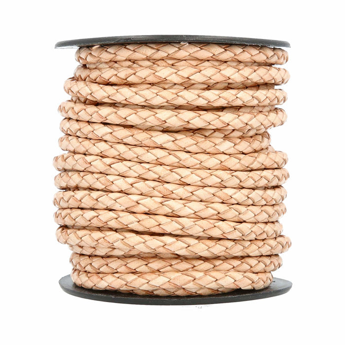 Ohio Travel Bag Strapping 3/16" Natural, Braided Bolo Cord, Leather, #M-1633-NAT M-1633-NAT