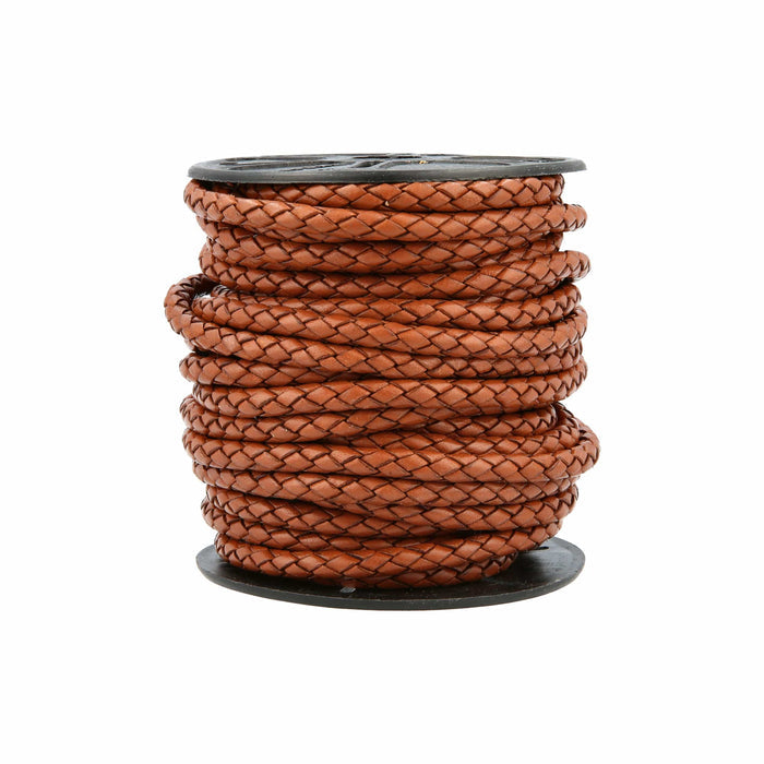 Ohio Travel Bag Strapping 3/16" Saddle Tan, Braided Bolo Cord, Leather, #M-1633-STAN M-1633-STAN