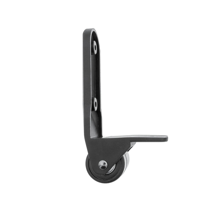 6 1/2" Black, Ball Bearing Wheel w/ Bumper, Plastic