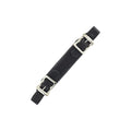 6 1/2" Black, Emergency Handle with Nickel Hardware, Leather, #67-BLK