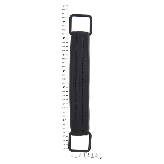6" Black, Handle, Leather