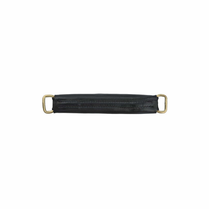Ohio Travel Bag 6" Black, Handle with Brass Hardware, Leather, #L-1802-BLK L-1802-BLK