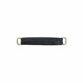 Ohio Travel Bag 6" Black, Handle with Brass Hardware, Leather, #L-1802-BLK L-1802-BLK