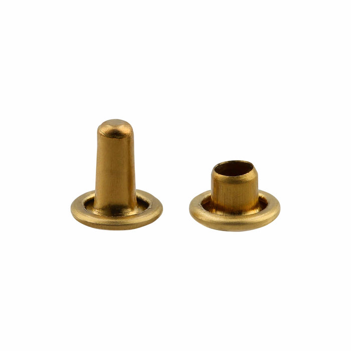 Ohio Travel Bag 6.5mm Brass, Double Cap Jiffy Rivets, Solid Brass-100ct, #NB206D-SB NB206D-SB