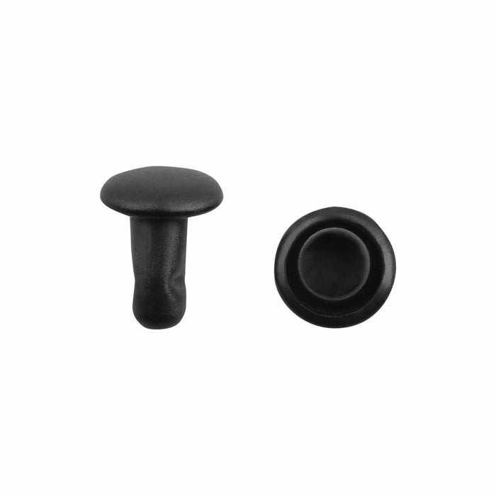 Ohio Travel Bag 6mm Black, Double Cap Jiffy Rivet, Steel, #A-340-BLK A-340-BLK