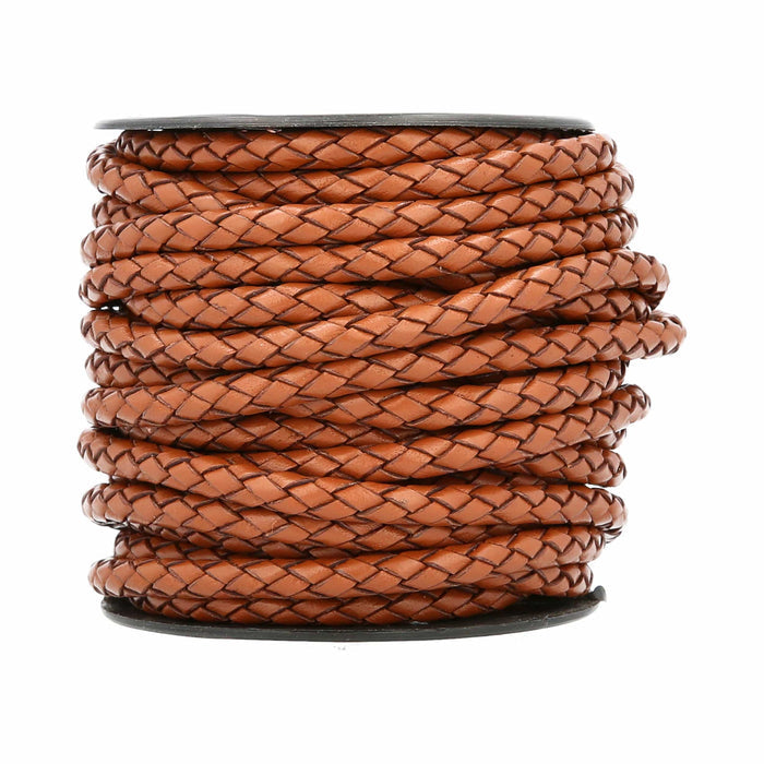 Ohio Travel Bag Strapping 1/4" Saddle Tan, Braided Bolo Cord, Leather, #M-1634-STAN M-1634-STAN