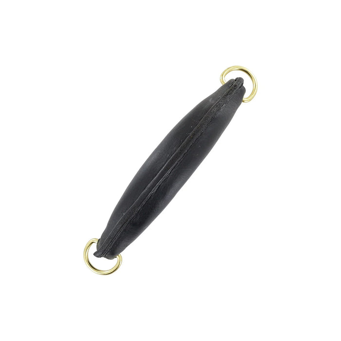 7" Black, Handle with Gold Hardware, Leather