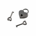 Ohio Travel Bag 7/8" Gunmetal, Small Heart Padlock, Zinc Alloy, #L-3577-GUNM L-3577-GUNM