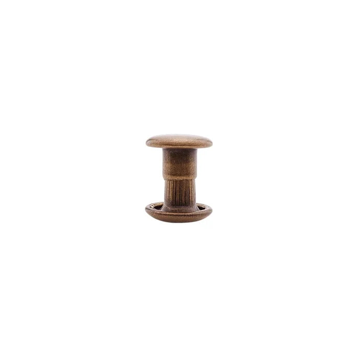 7mm Antique Brass, Double Cap Jiffy Rivets, Solid Brass-100ct