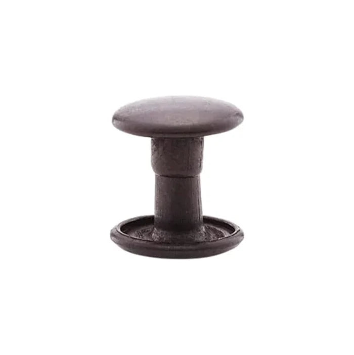 7mm Black, Double Cap Jiffy Rivet, Solid Brass- 100ct