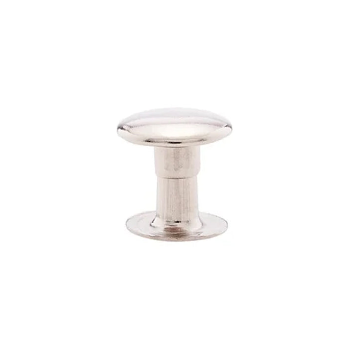 7mm Nickel, Single Cap Jiffy Rivet, Solid Brass- 100ct