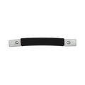 8 1/2" Black, Handle With Nickel Hardware, Vinyl