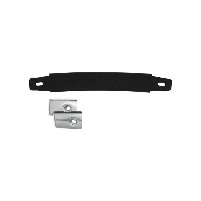 8 1/2" Black, Handle With Nickel Hardware, Vinyl