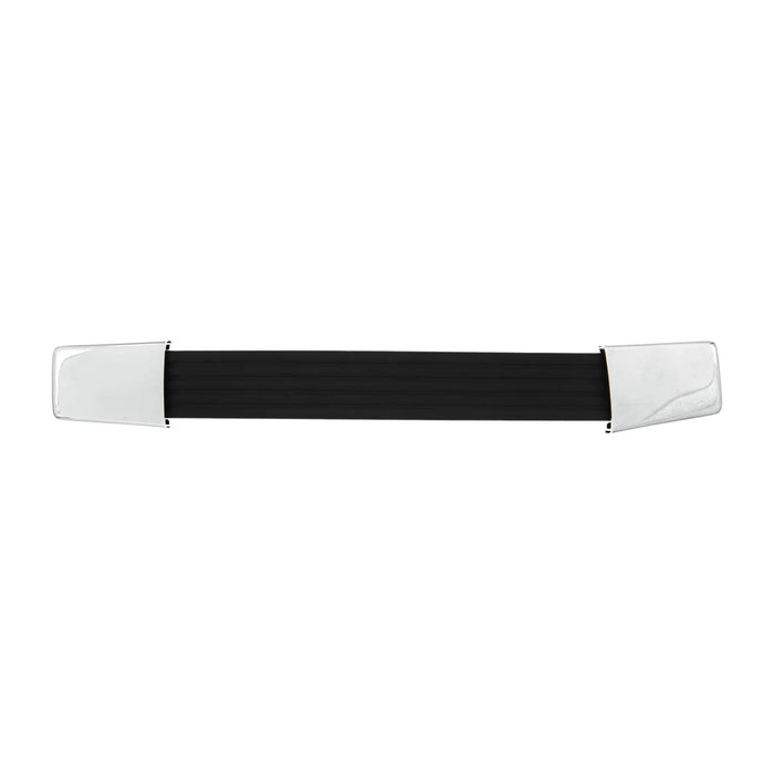 8 3/4" Black, Handle with Nickel Hardware, Vinyl