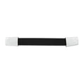 8 3/4" Black, Handle with Nickel Hardware, Vinyl