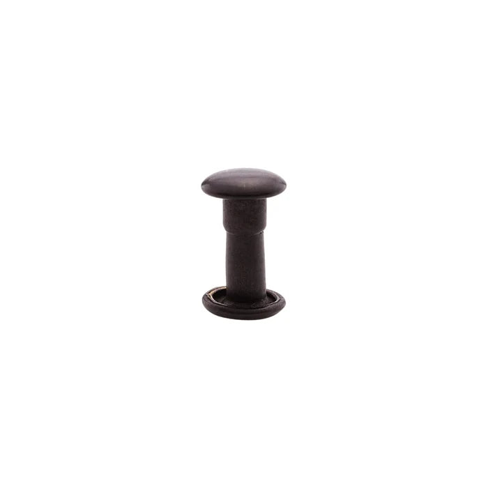 9mm Black, Double Cap Jiffy Rivets, Solid Brass-100ct