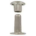 9mm Nickel Plated, Single Cap Jiffy Rivets, Solid Brass-100ct