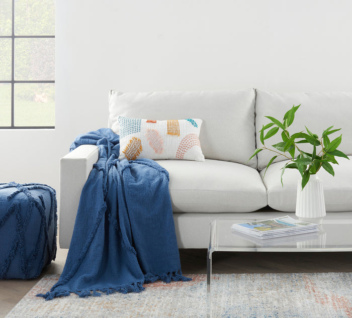 Abstract Diamond Blue Throw